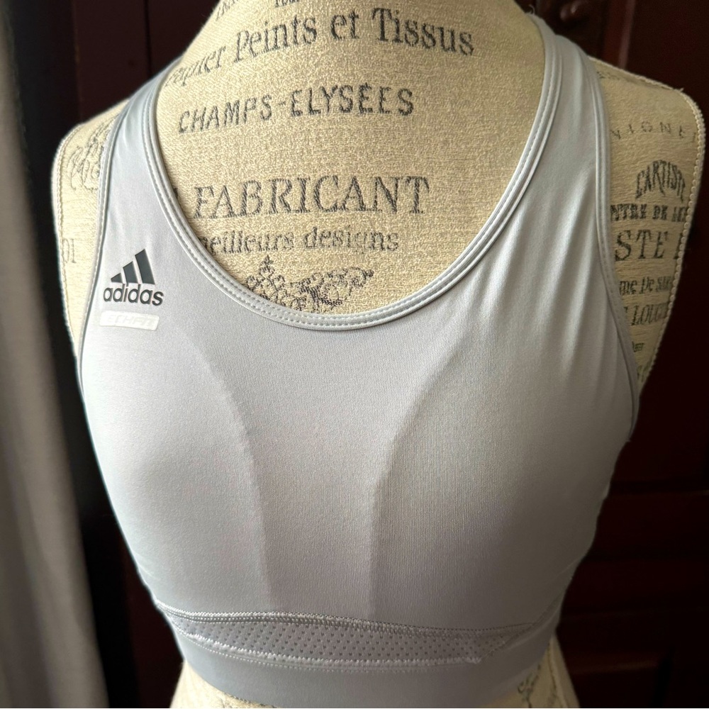 Like New Adidas Medium Techfit Climalite Gray Sports Bra